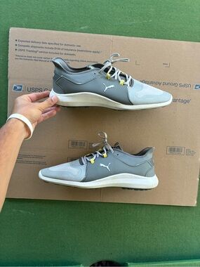 Puma Men's Ignite Fasten8 Pro Golf Shoes Grey Size 13 PWRFoam Spikeless